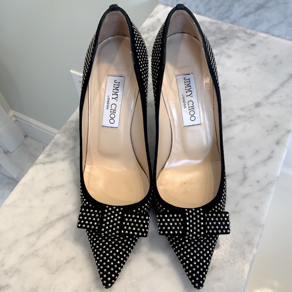 Size 6 Jimmy Choo studded pump. 4 inch heel